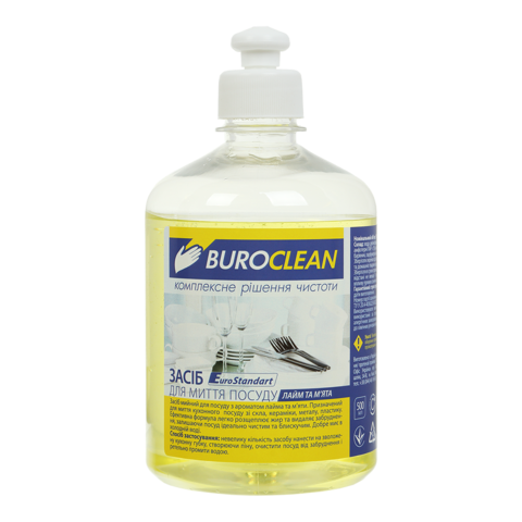 Засіб для посуду BUROCLEAN EuroStandart 500 мл Лайм та м'ята 10700763